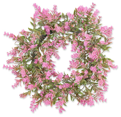 Bushy Pink Flowers Wreath