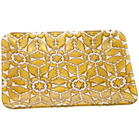 Gold Filigree Rectangle Glass Plate