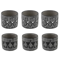 Mini Black Pots (set of 6)