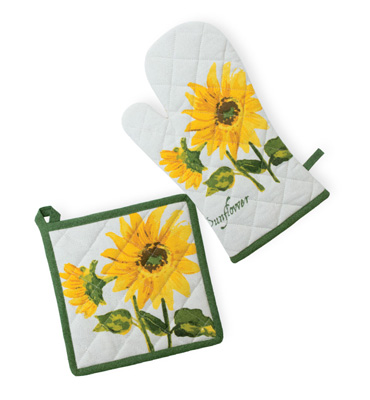 Helianthus Annuus Oven Mitt & Pot Holder Set