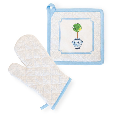 Potholder Blue Topiary S2