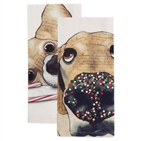 Xmas Treats Dogs Tea Towels