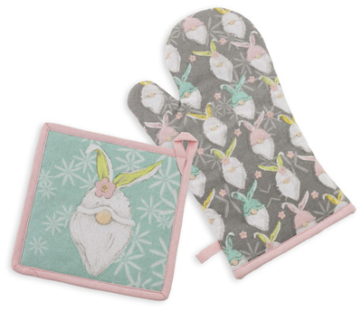 Bunny Gnomes Oven Mitt & Potholder