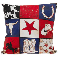 Cowboy Collage Pillow