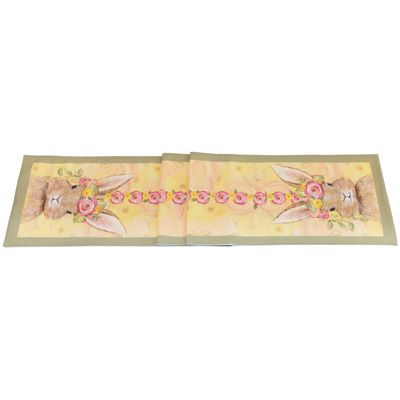 Bunny Flower Crown Table Runner