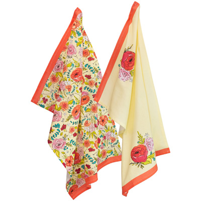 Flower Party Tea Towels (Set of 2)