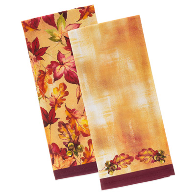 Bright Autumn Tea Towel Set of 2