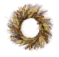 Purple & White Grass Wreath