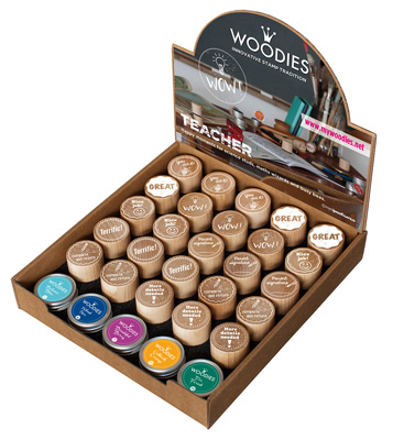 Woodies Teacher Stamps & Ink Display