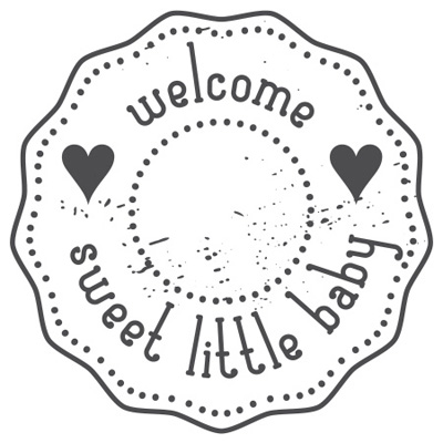 Woodies Welcome sweet little baby Stamp