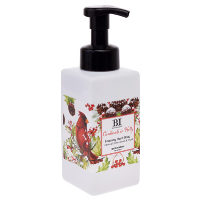 Cardinals In Holly Foaming Hand Soap 16 Oz