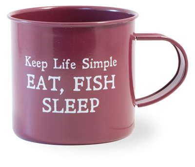 By the Lake Fish Lodge Maroon Mug