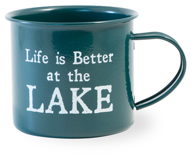 By the Lake Lake Lodge Teal Mug