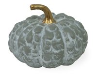 Grey & Gold Patchy Small Pumpkin