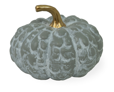 Grey & Gold Patchy Small Pumpkin