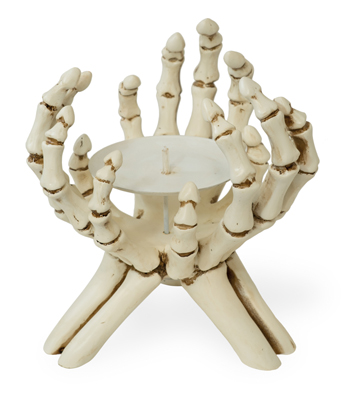 Skeleton Hands Candle Holder