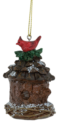 Cardinal Birdhouse Ornament