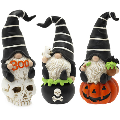 Halloween Black Hat Gnomes (set of 3)