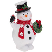 Jack Snowman with Wreath Black Hat