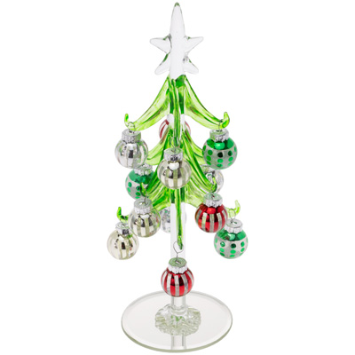 Ornament Tree Red Green Silver