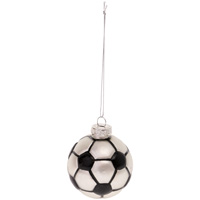 Glass Soccer Ball Ornament