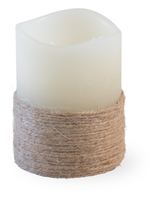 Sm LED Rope Accent Candle