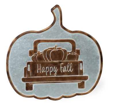 Happy Fall Truck Pumpkin Sign