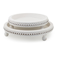 White Round Trays (set of 2)