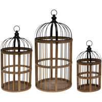 West Baden Oval Lanterns Set of 3 Natural