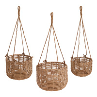 Natural Hanging Baskets S/3