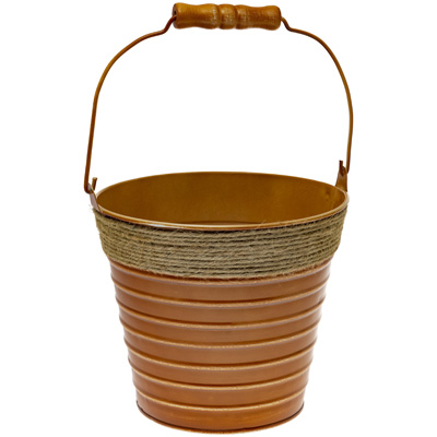 Terracotta Twine Wrapped Pail