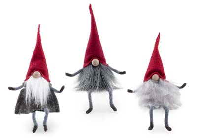 Mini Gnome Ornaments (Set of 3)