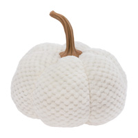 Large Cream Plush Pumpkin