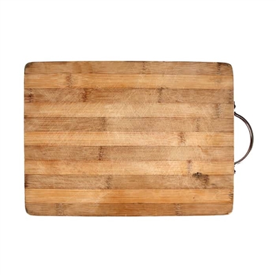 Wooden Cutting Board with Leather Handle Strap