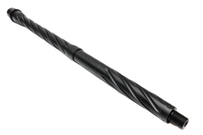 16" 5.56 NATO Mid Spiral Fluted Nitride Barrel&Ext