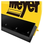 This is a new OEM Meyer Rubber Cutting Edge 08186. This 6.5 ft. Rubber Cutting Edge fits two meter plows, has 3" long slots for adjustment and comes with the mounting bolts & nuts.