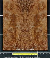 Redwood .7mm Guitar Small Quilted Burl wood veneer