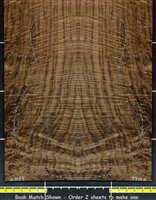 Walnut Claro USA Guitar Curly Burly wood veneer