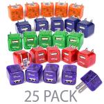 (25-pack) Atomic Micro 1a 5w Single Port Usb Wall Charger (assortedcolors)