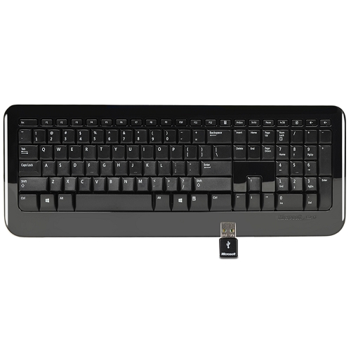 Microsoft 2vj00002 104-key Wireless 800 Multimedia Keyboard W/nanousb Transceiver (black) - No Batteries