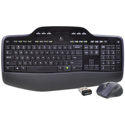 Logitech Mk710 Desktop Wireless Multimedia Keyboard & Laser Mousekit W/usb Unifying Nano Receiver (black)