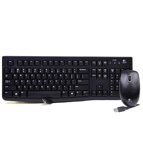 Logitech Mk120 Usb Wired Keyboard & Optical Mouse Kit (black)