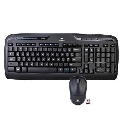 Logitech Mk320 Desktop Wireless Multimedia Keyboard & Optical Mousekit (black)