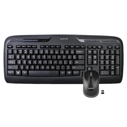 Logitech Mk320 Desktop Wireless Multimedia Keyboard & Optical Mousekit (black)