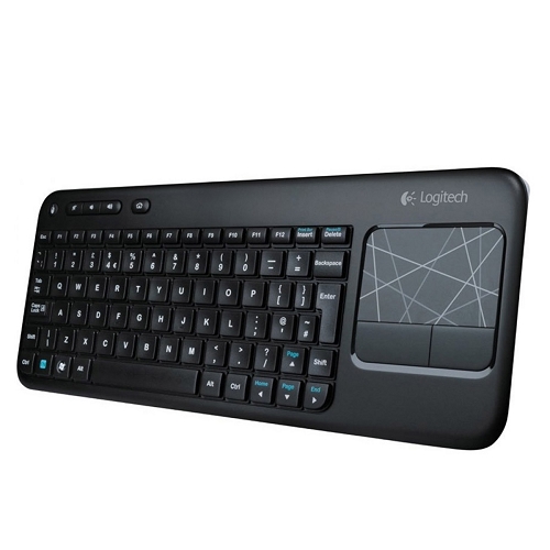 Logitech Wireless Touch K400r Wireless Keyboard W/3.5"" Multi-touchtouchpad & Unifying Receiver (black)