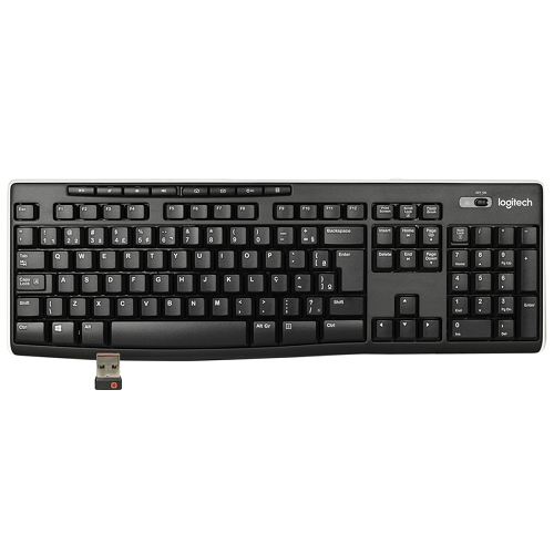 Logitech K270 2.4ghz 103-key Wireless Multimedia Portuguesekeyboard W/usb Nano Receiver (black)