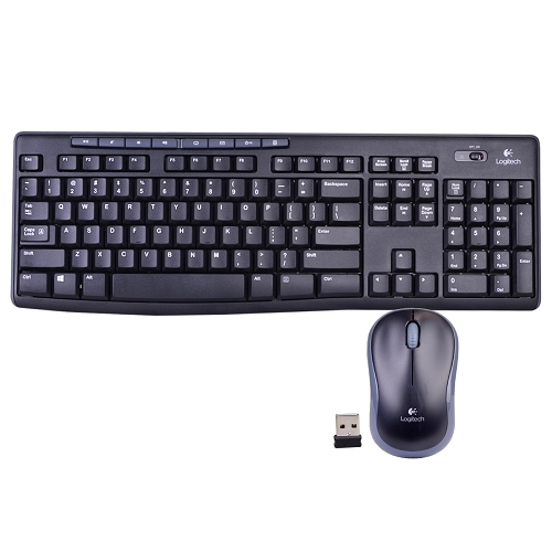 Logitech Mk270 2.4ghz 103-key Wireless Multimedia Keyboard &optical Mouse Kit (black/gray)