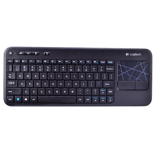 Logitech Wireless Touch K400r Wireless Keyboard W/3.5"" Multi-touchtouchpad & Unifying Receiver (black)