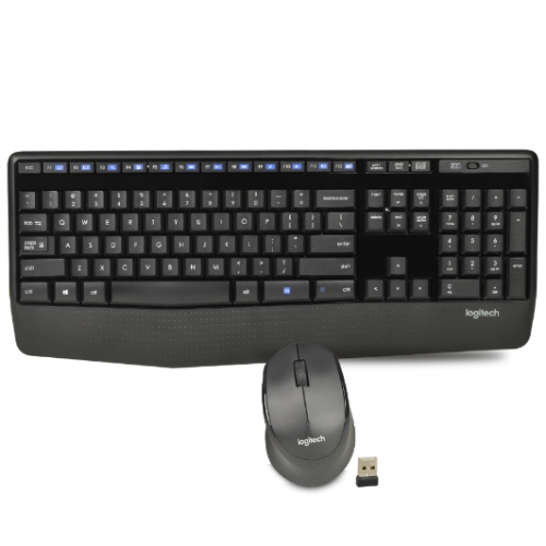 Logitech Mk345 Wireless Keyboard & Optical Mouse Combo W/usb Nanoreceiver (black)