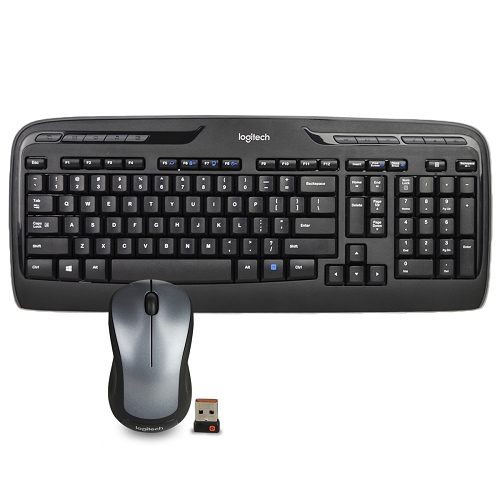 Logitech Mk335 Wireless Full Size Keyboard & Laser Mouse Combow/usb Unifying Nano Receiver (black/silver)